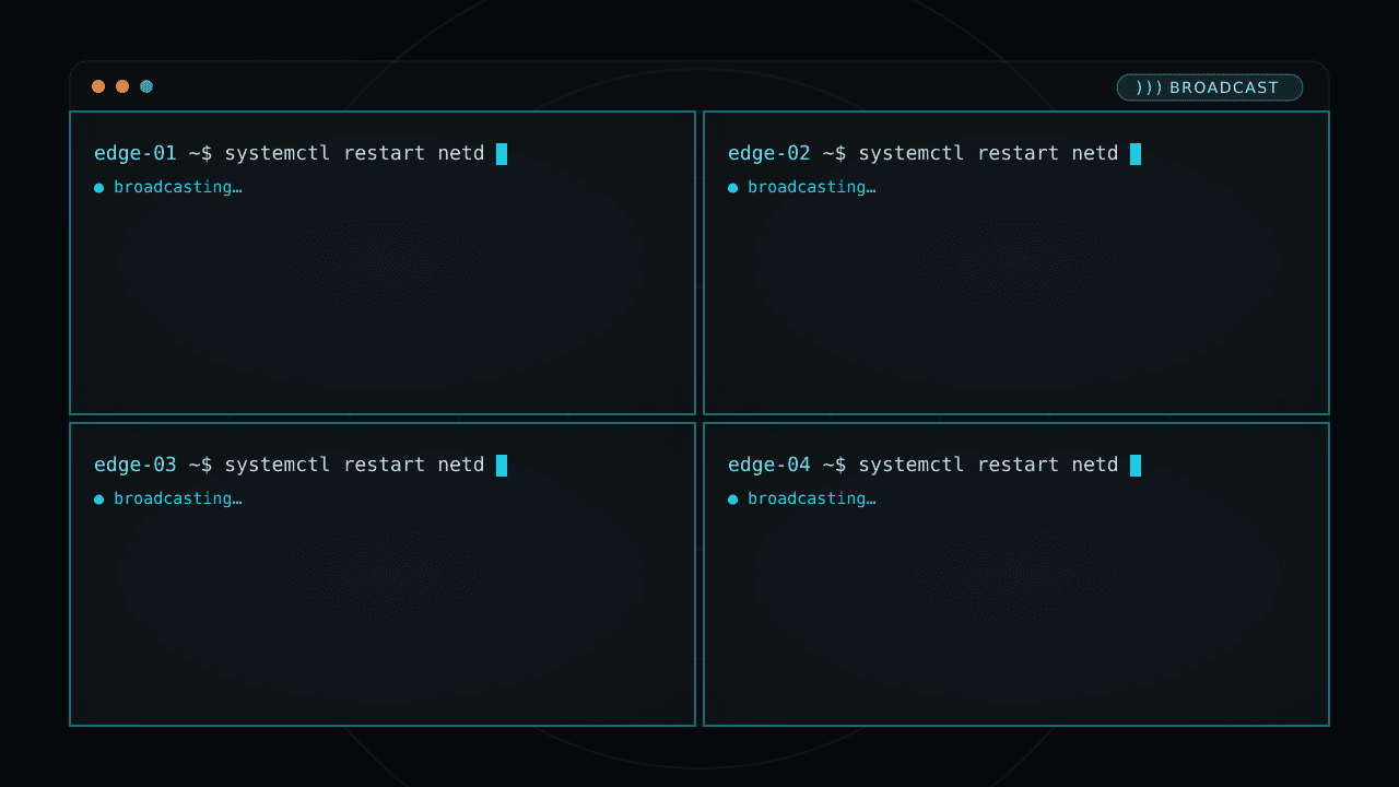Broadcast Input feature screenshot