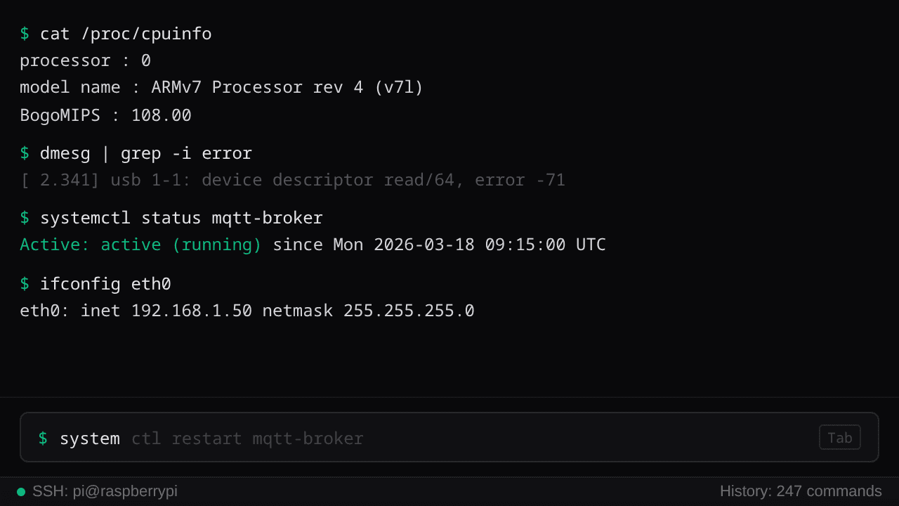 Input Suggestion feature screenshot